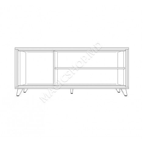 Comoda TV Tina 3D 130 cm cașmir/negru